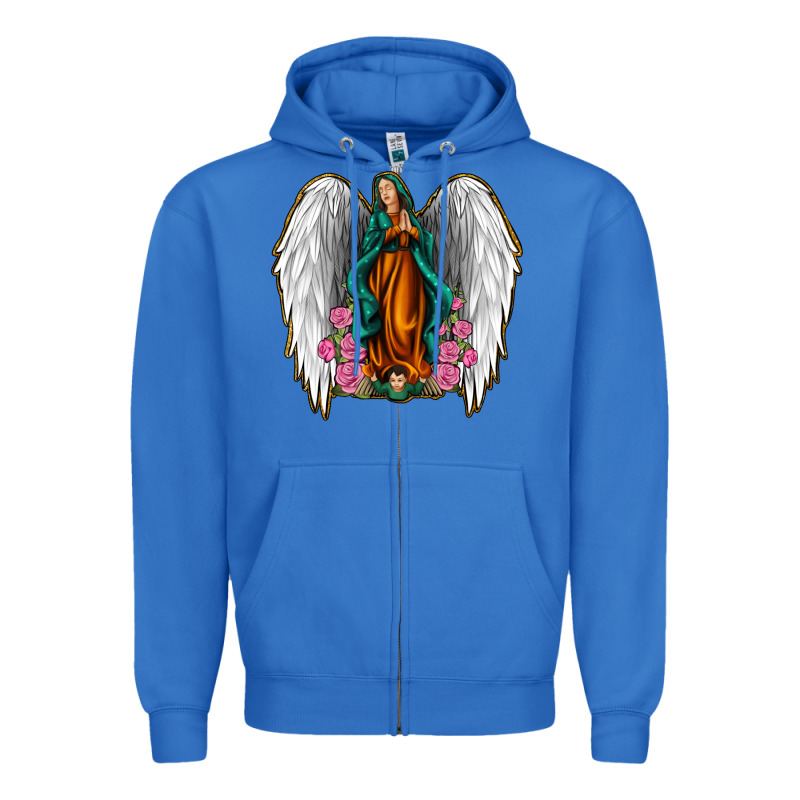 Angel Wing Lady Of Guadalupe Zipper Hoodie by Jasminsmagicworld | Teevron