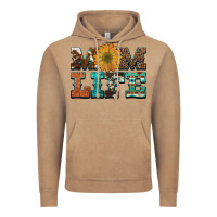 Vintage Coffee western cowhide leopard turquoise  leather aztec sunflower mom Vintage Hoodie - Artiststas