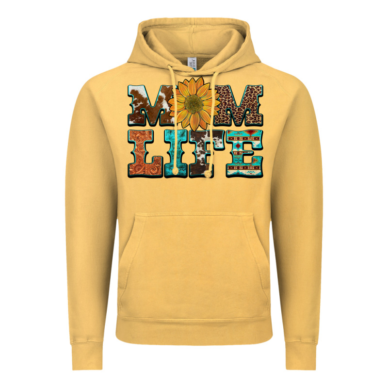 Western Cowhide Leopard Turquoise  Leather Aztec Sunflower Mom Vintage Hoodie by Artiststas | Teevron