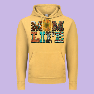 Western Cowhide Leopard Turquoise  Leather Aztec Sunflower Mom Vintage Hoodie Designed By Artiststas