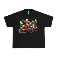 Black festive farm animal christmas truck Urban Heavy Tee - CowhideDigitalArt
