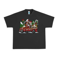 Pigment Black festive farm animal christmas truck Urban Heavy Tee - CowhideDigitalArt
