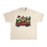Festive Farm Animal Christmas Truck Urban Heavy Tee | Teevron