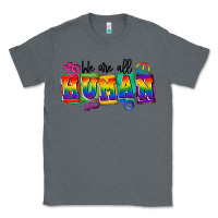 Charcoal Heather we are all human Classic Tee - FaDigitalArtStudio
