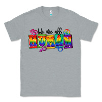 Heather Grey we are all human Classic Tee - FaDigitalArtStudio
