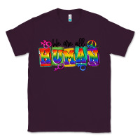 Plum we are all human Classic Tee - FaDigitalArtStudio