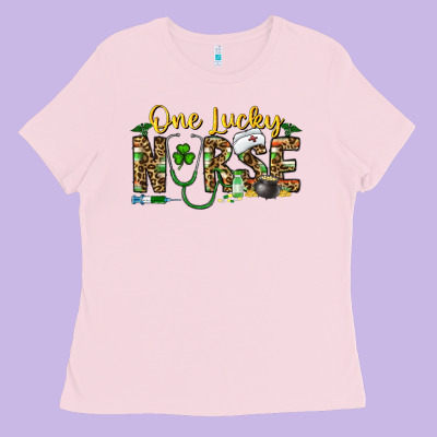 One Lucky Nurse Ladies Tee Designed By Cowhidedigitalart