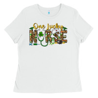 White one lucky nurse Ladies Tee - CowhideDigitalArt
