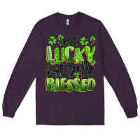 Plum not lucky just really blessed Long Sleeve Tee - Artiststas