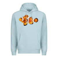 Blue Mist clown fish side Premium Hoodie - BarkalooDesign