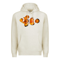 Oatmeal Heather clown fish side Premium Hoodie - BarkalooDesign