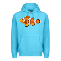 Ocean Blue clown fish side Premium Hoodie - BarkalooDesign