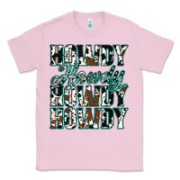 Bubblegum Pink Howdy Cowhide Turquoise Classic Tee - Jasminsmagicworld