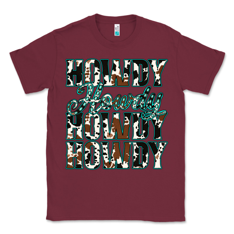Howdy Cowhide Turquoise Classic Tee by Jasminsmagicworld | Teevron