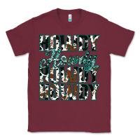 Burgundy Howdy Cowhide Turquoise Classic Tee - Jasminsmagicworld