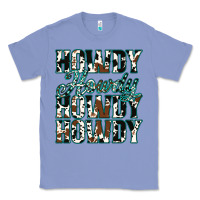 Colony Blue Howdy Cowhide Turquoise Classic Tee - Jasminsmagicworld