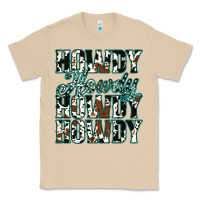 Mushroom Howdy Cowhide Turquoise Classic Tee - Jasminsmagicworld