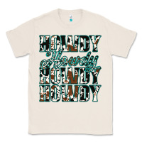Natural Howdy Cowhide Turquoise Classic Tee - Jasminsmagicworld