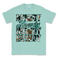 Seafoam Howdy Cowhide Turquoise Classic Tee - Jasminsmagicworld