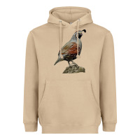 Mushroom California Quail Bird Heavyweight Hoodie - RanaPortraitStore