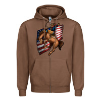 Chestnut American Cowboy Zipper Hoodie - Jasminsmagicworld