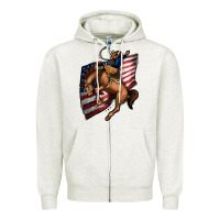 Oatmeal Heather American Cowboy Zipper Hoodie - Jasminsmagicworld