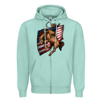 Seafoam American Cowboy Zipper Hoodie - Jasminsmagicworld
