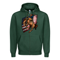 Sports Green American Cowboy Zipper Hoodie - Jasminsmagicworld