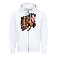 White American Cowboy Zipper Hoodie - Jasminsmagicworld