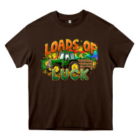 Chocolate Brown Loads of luck with tractor St. Patricks Day Heavy Core Tee - FaDigitalArtStudio