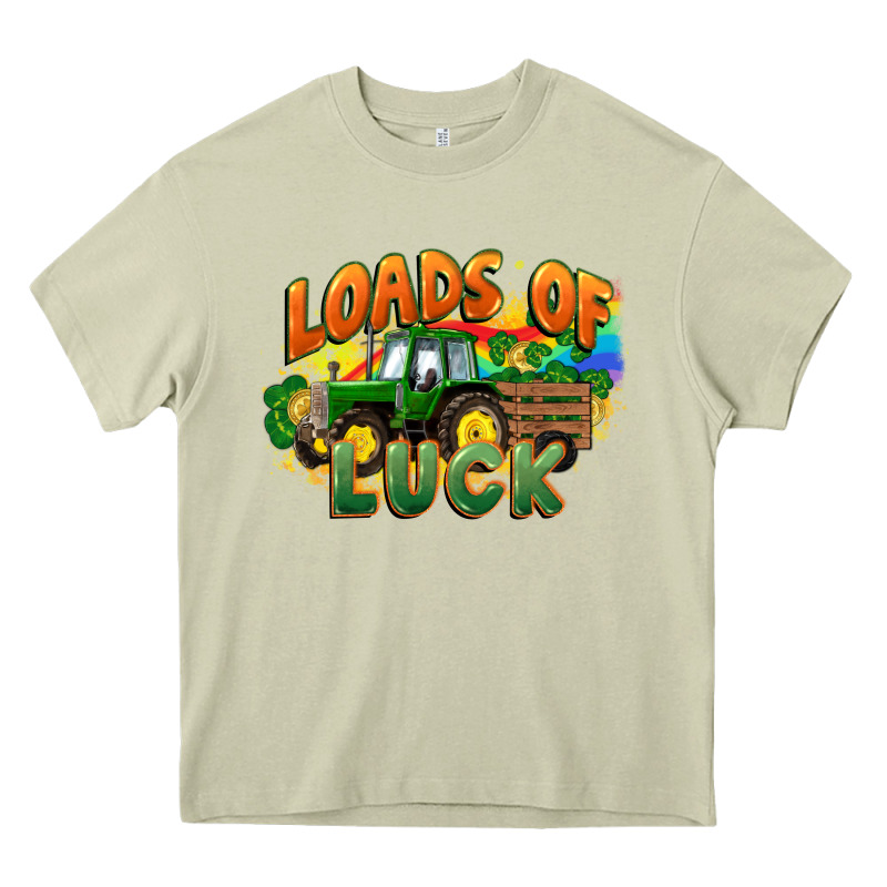 Loads Of Luck With Tractor St. Patricks Day Heavy Core Tee by FaDigitalArtStudio | Teevron
