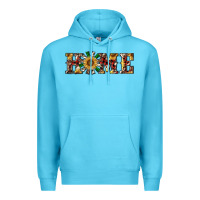 Ocean Blue christmas home with windmill Premium Hoodie - RanaPortraitStore