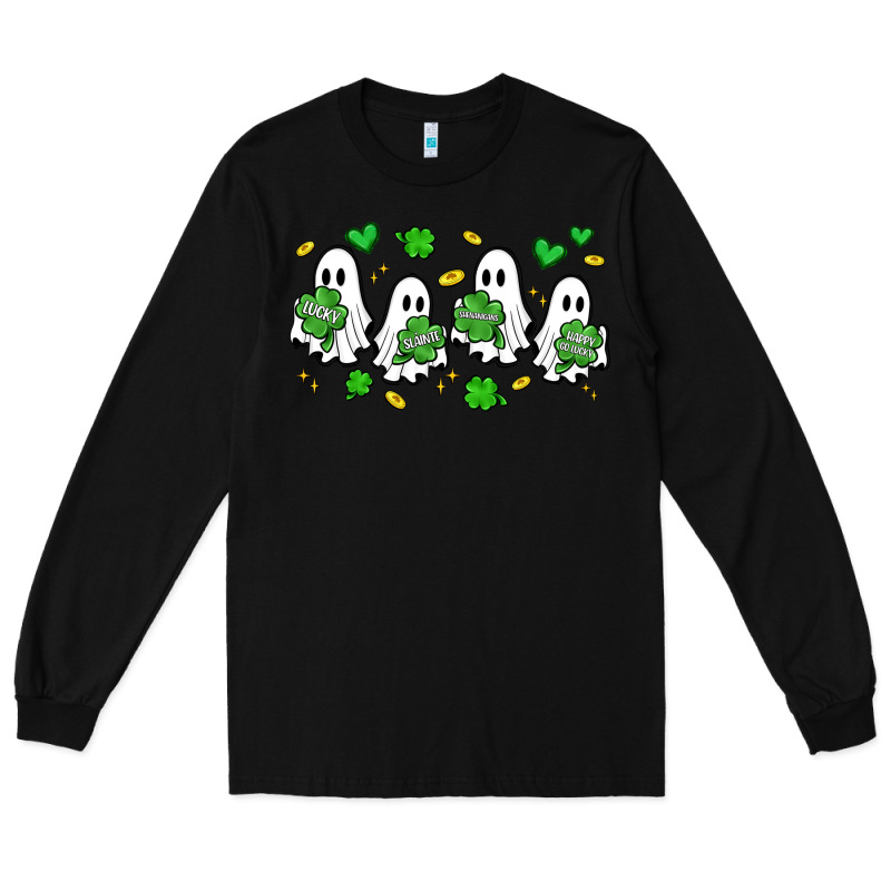 Clover Ghostie St.patrick's Day Long Sleeve Tee by Artiststas | Teevron