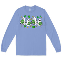 Colony Blue clover ghostie st.patrick's day Long Sleeve Tee - Artiststas
