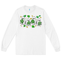 White clover ghostie st.patrick's day Long Sleeve Tee - Artiststas