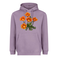 Lavender California Poppy Flower Heavyweight Hoodie - RanaPortraitStore