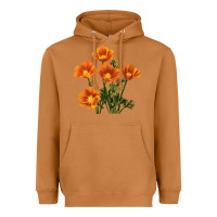 Meerkat California Poppy Flower Heavyweight Hoodie - RanaPortraitStore
