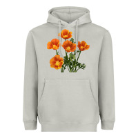 Moon Dust California Poppy Flower Heavyweight Hoodie - RanaPortraitStore