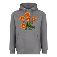 Storm California Poppy Flower Heavyweight Hoodie - RanaPortraitStore