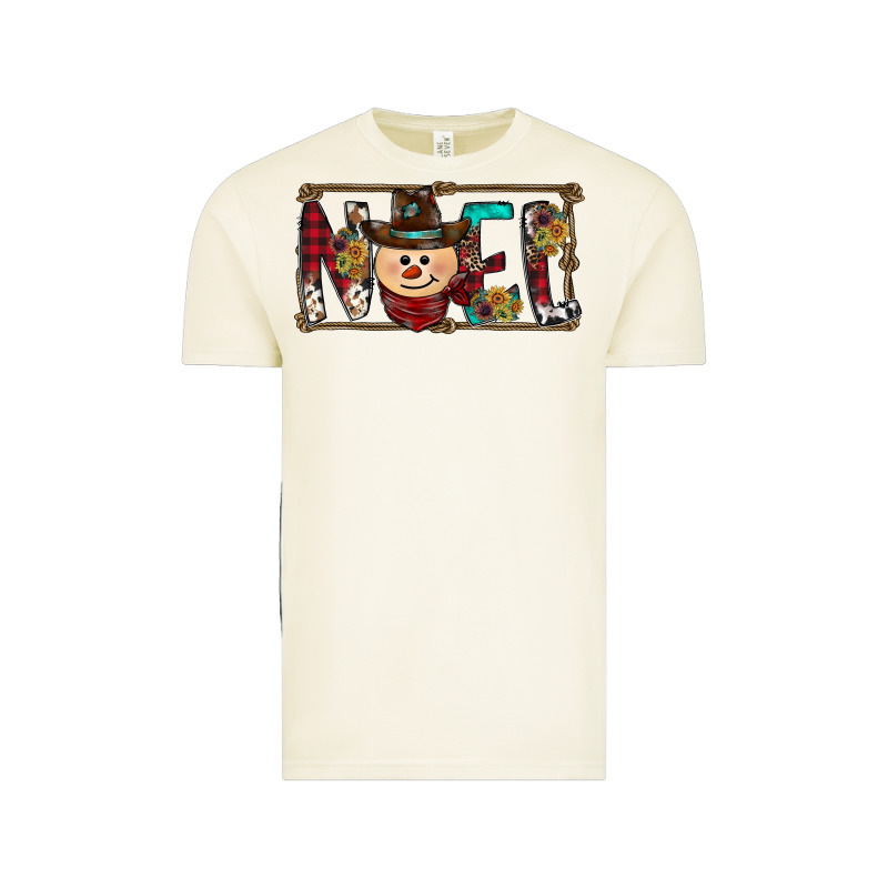 Noel Snowman Christmas Vintage Tee by CowhideDigitalArt | Teevron