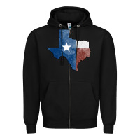 Black Texas Watercolor Map Zipper Hoodie - Jasminsmagicworld