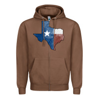 Chestnut Texas Watercolor Map Zipper Hoodie - Jasminsmagicworld