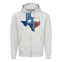 Dove Grey Texas Watercolor Map Zipper Hoodie - Jasminsmagicworld