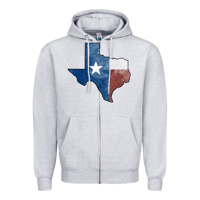Texas Watercolor Map Zipper Hoodie by Jasminsmagicworld | Teevron