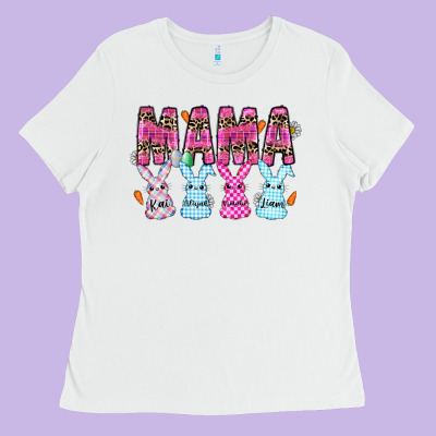Easter Day Mama Ladies Tee Designed By Cowhidedigitalart