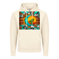 Vintage Artic sunflower desert cactus turquoise crescent Vintage Hoodie - Artiststas