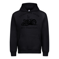 Black I D Rather Be On My Tractor Urban Hoodie - Bettercallsaul