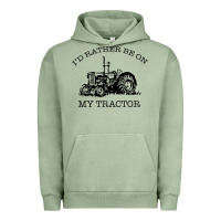 Pigment Oil Green I D Rather Be On My Tractor Urban Hoodie - Bettercallsaul