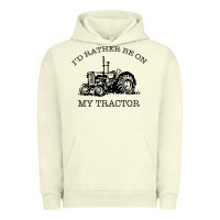 Pigment Pistachio I D Rather Be On My Tractor Urban Hoodie - Bettercallsaul