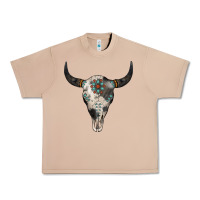 Burro Cowhide Bull Skull Urban Heavy Tee - Jasminsmagicworld